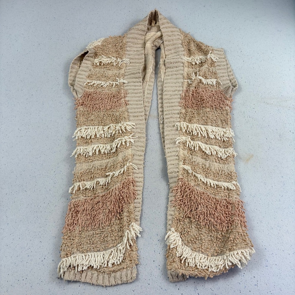 Moth Anthropologie Womens M L Sleeveless‎ Cardigan Boho Coastal Grandma Striped